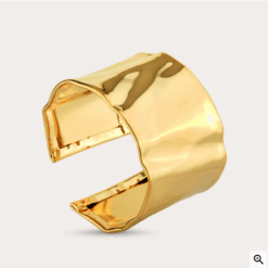 Bracelete Orgânico Luxo Banho de Ouro 18k