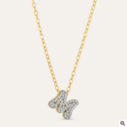 Colar Pingente Inicial Banho de Ouro 18k